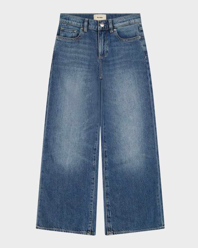 Girl's Nini Wide-Leg Denim Jeans, Size 7-16